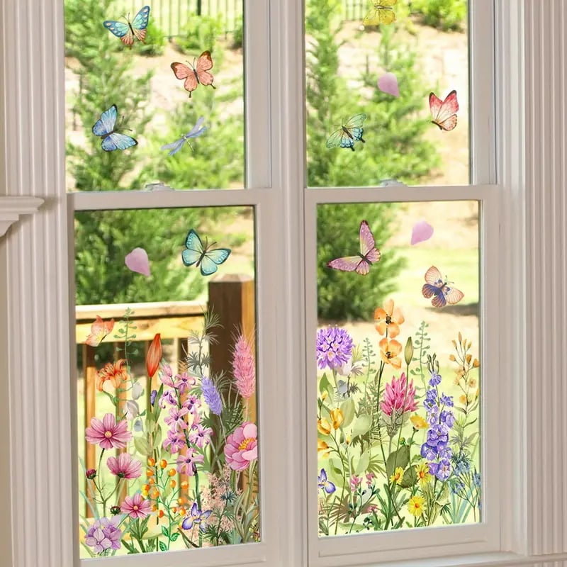 Vibrant Flower Window Decal Sticker