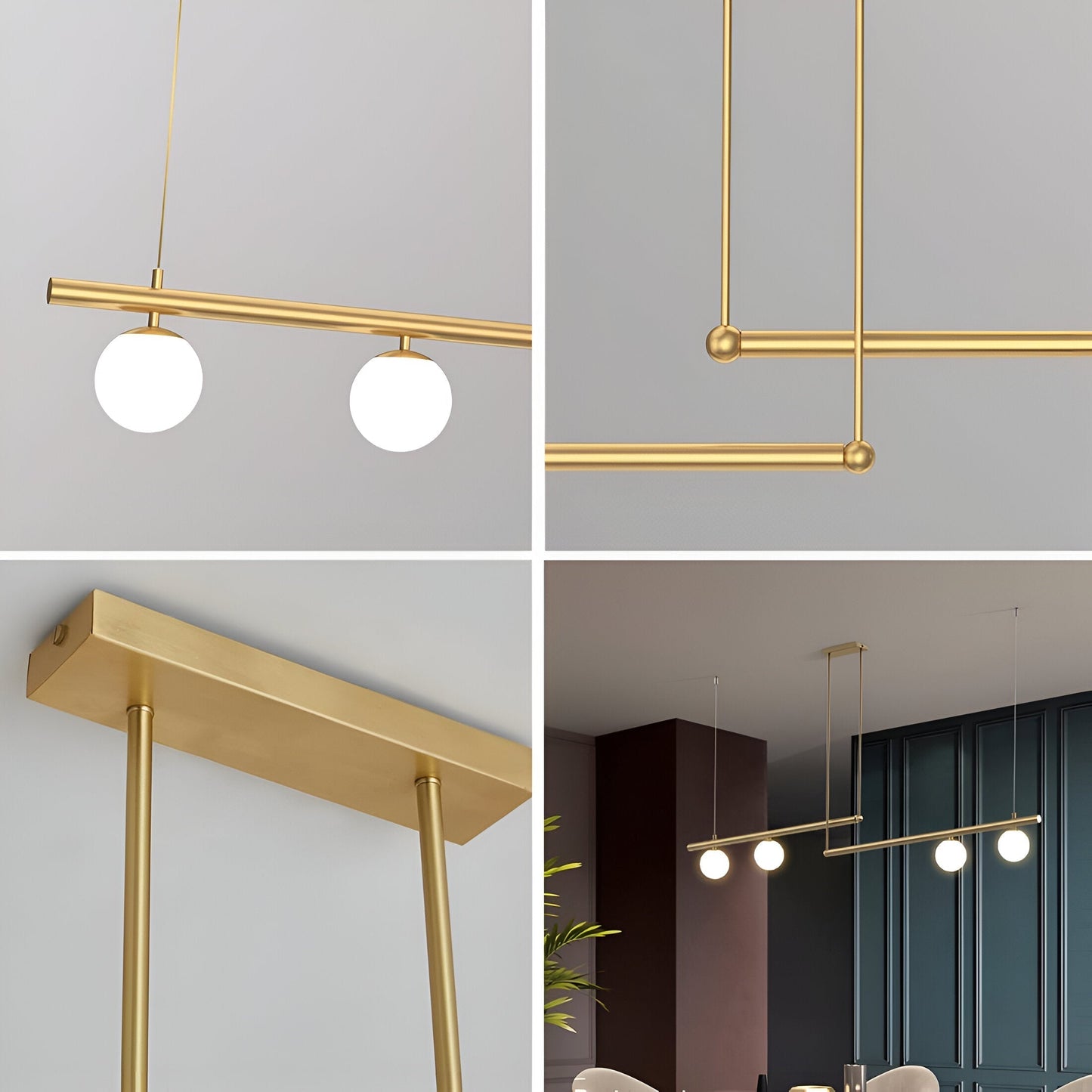 Modern Glass Linear Pendant Light