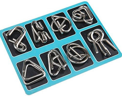 Silver Brain Teaser Ring Set