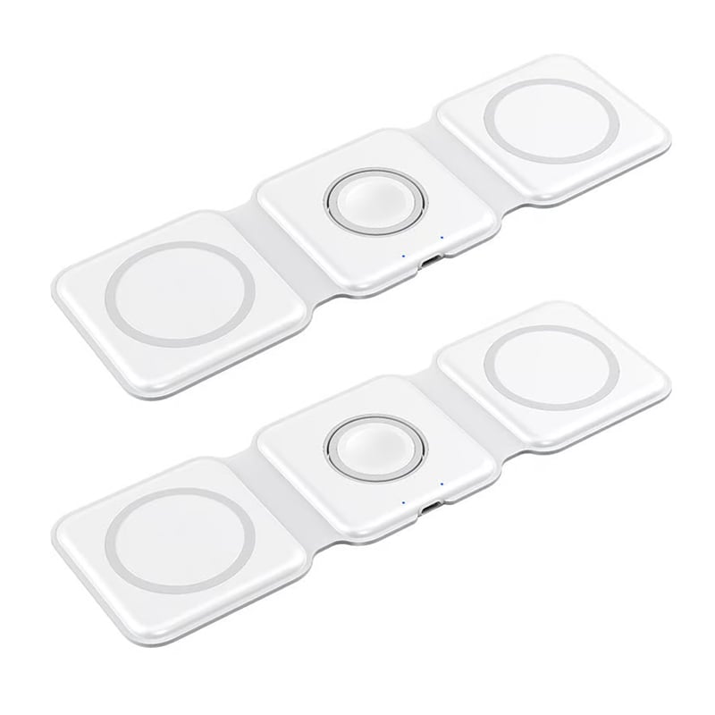 Compact 3 in 1 Portable Wireless Charging Pad