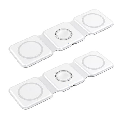 Compact 3 in 1 Portable Wireless Charging Pad