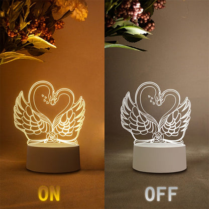 Colorful USB 3D Desk Lamp
