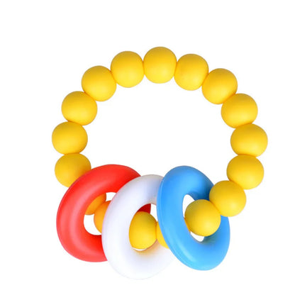 Soft Baby Teething Toy with Colorful Silicone Rings