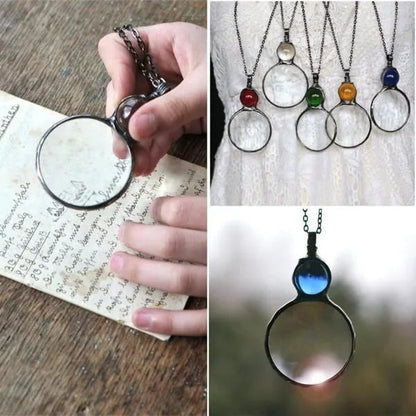 Classic Magnifying Glass Pendant Necklace - Befez