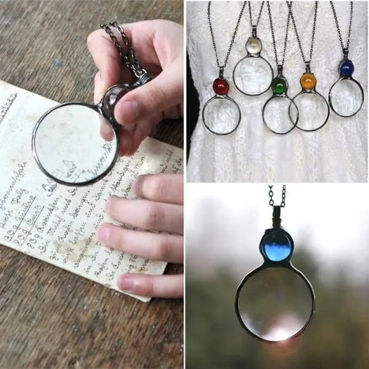 Classic Magnifying Glass Pendant Necklace - Befez