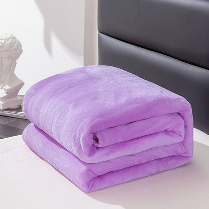 Soft Gray Plush Throw Blanket