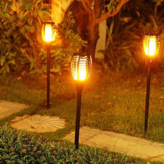 Bright Solar Powered Garden Lights Set of 4