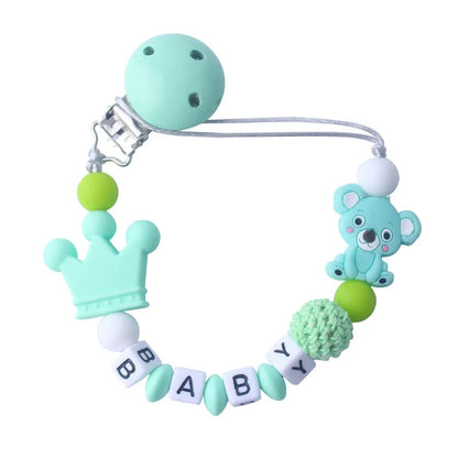 Cute Baby Pacifier Clip with Teddy Bear