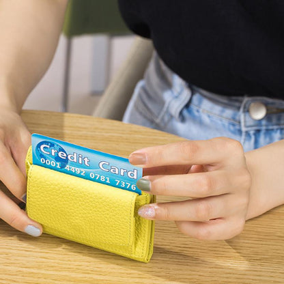 Genuine Leather Slim RFID Wallet