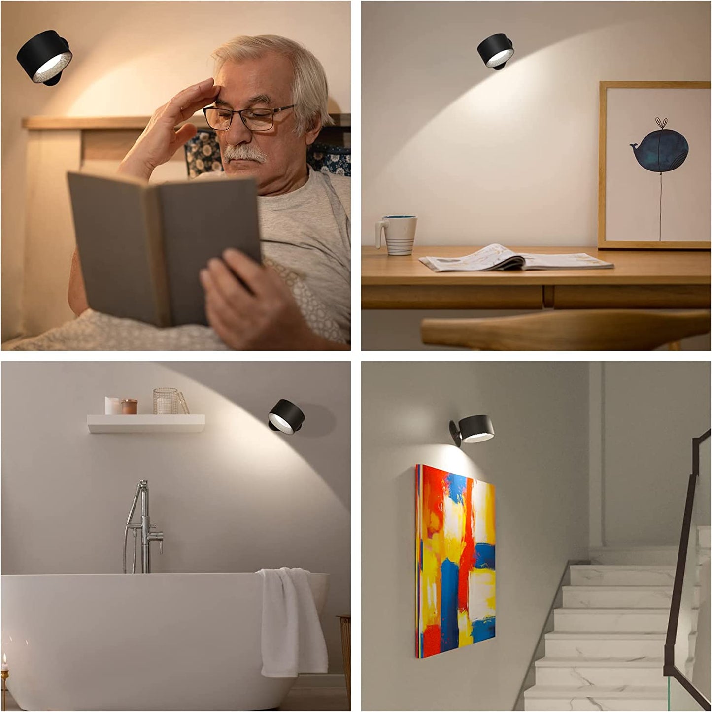 Circular Wireless LED Wall Lamp