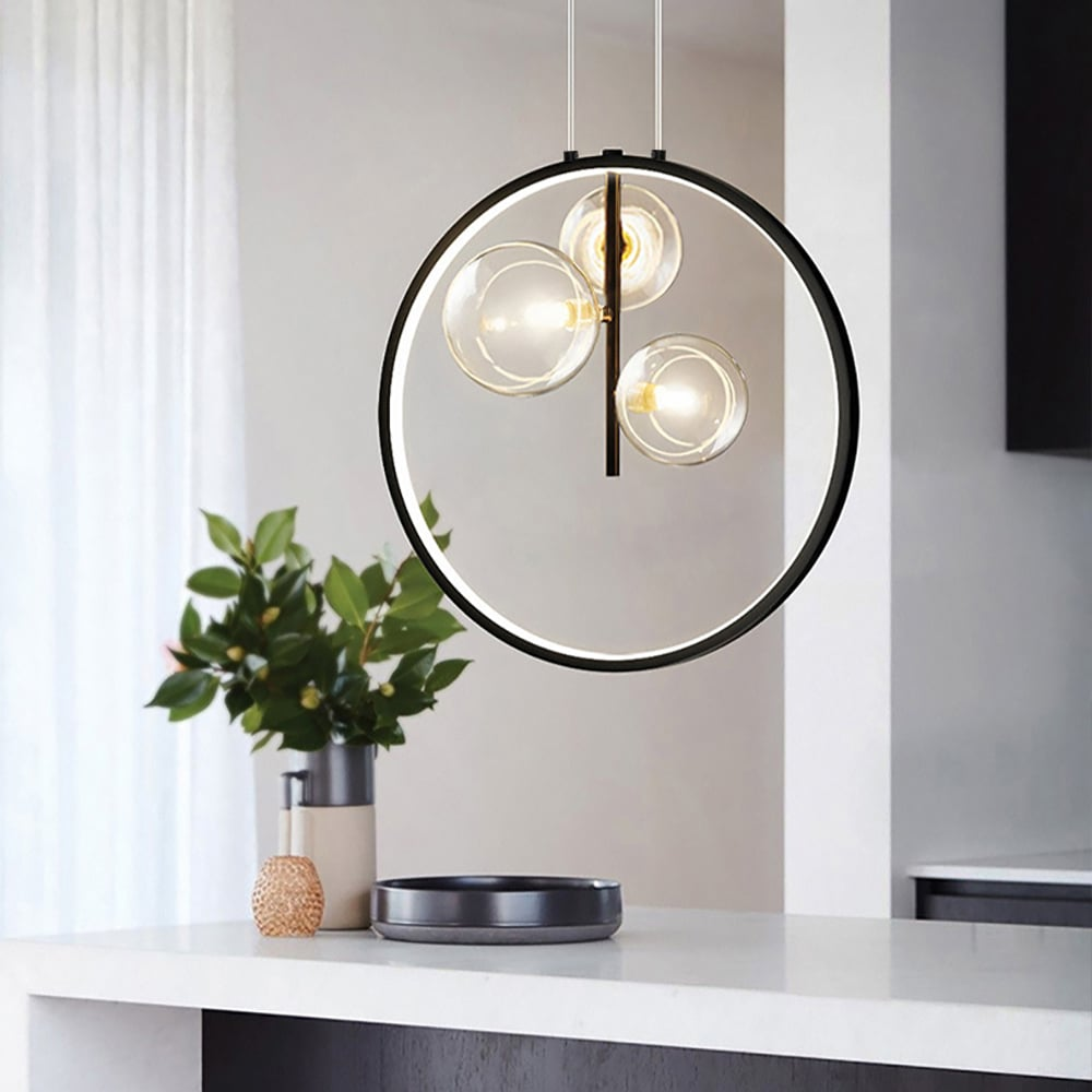 Simple Glass Globe Pendant Light Fixture