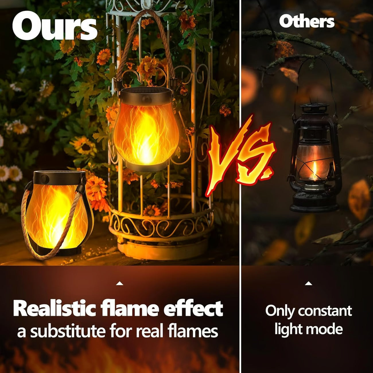Warm Ambient Flame Table Lamp