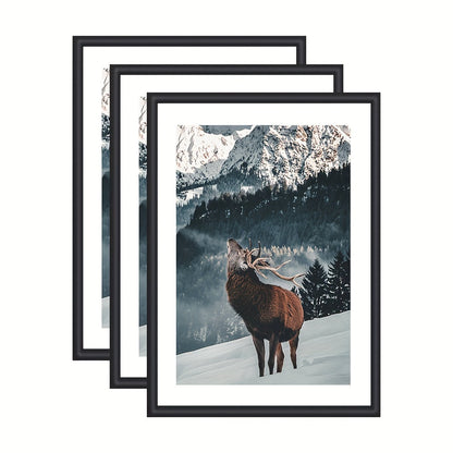 Set of 3 Modern Black Picture Frames