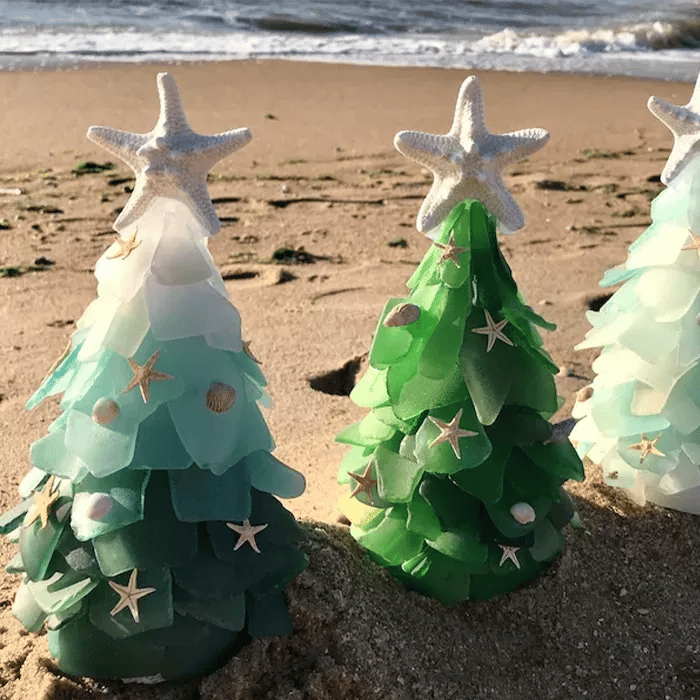 Handcrafted Sea Glass Christmas Ornament