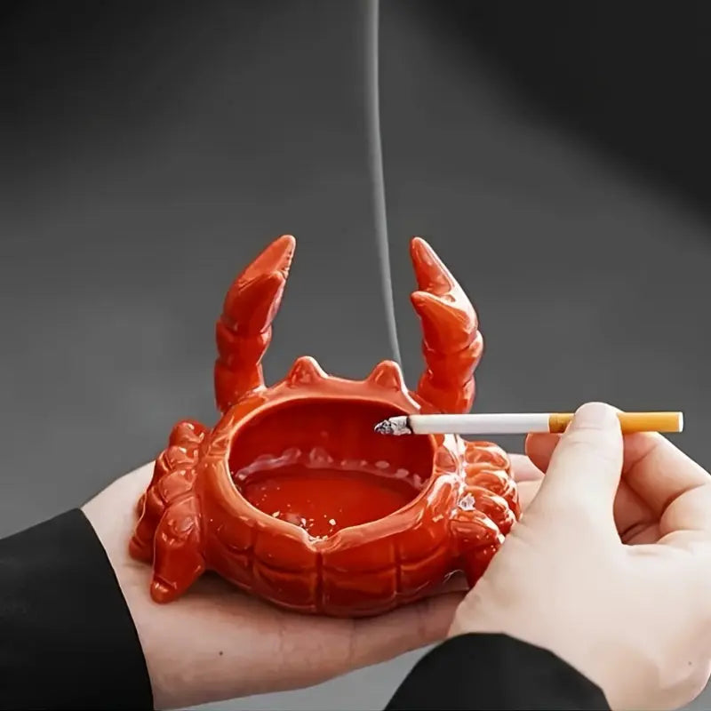 Fun Crab Ashtray with Lid