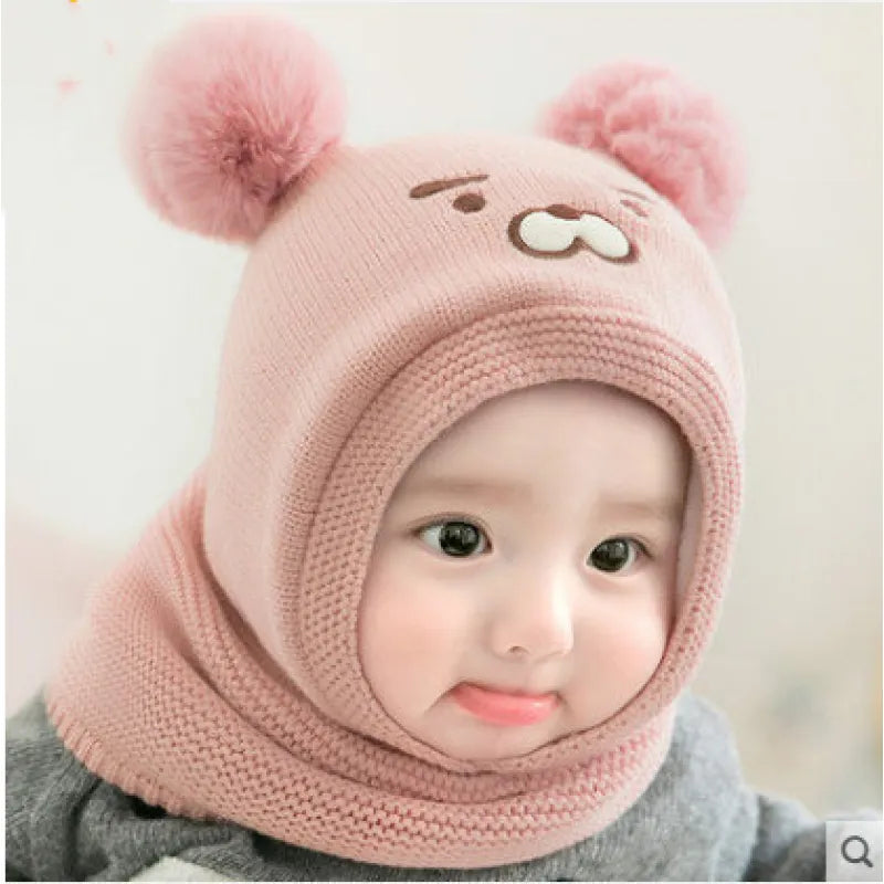 Cozy Baby Animal Hat with Fleece Earflap