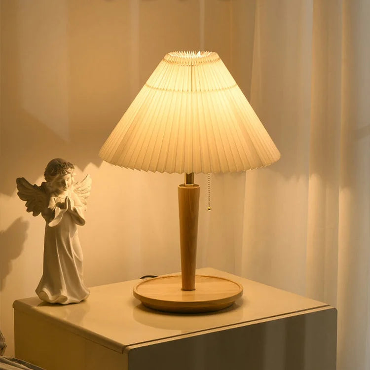 Classic Wooden Table Lamp with Shade