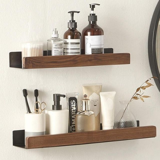 Easy Install Wooden Bathroom Storage Shelves - Befez
