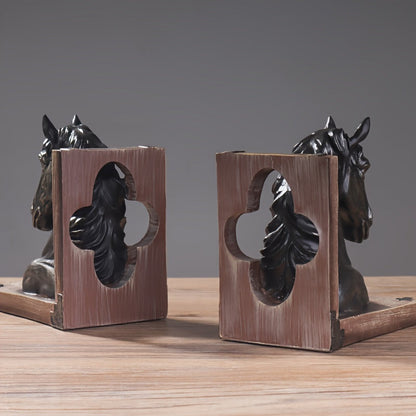 Fun Animal Bookend Horse Head Statue