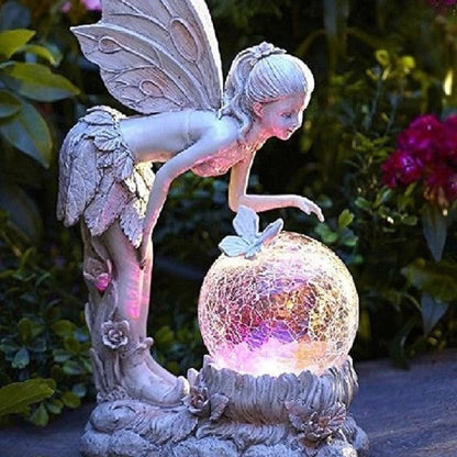 Befez Outdoor Solar Powered Fairy Figurine Decor - Befez