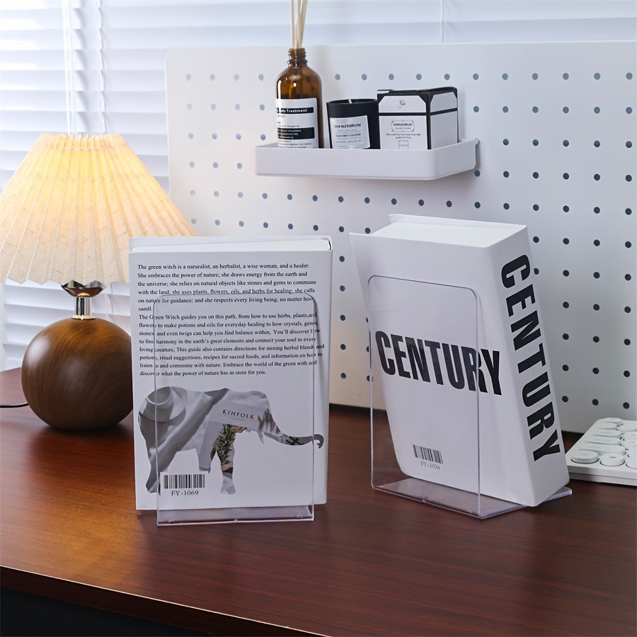 Transparent Acrylic Book Ends Set of 2 - Befez