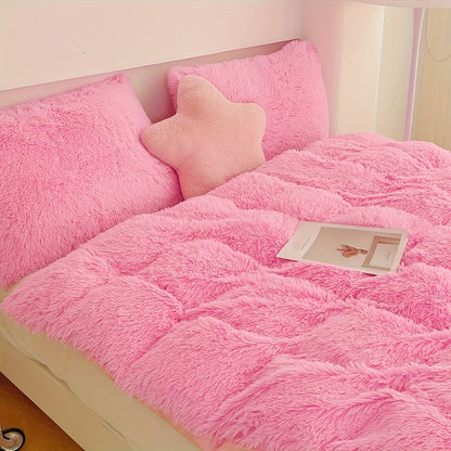 Soft Plush Duvet Cover Set for Cozy Bedding