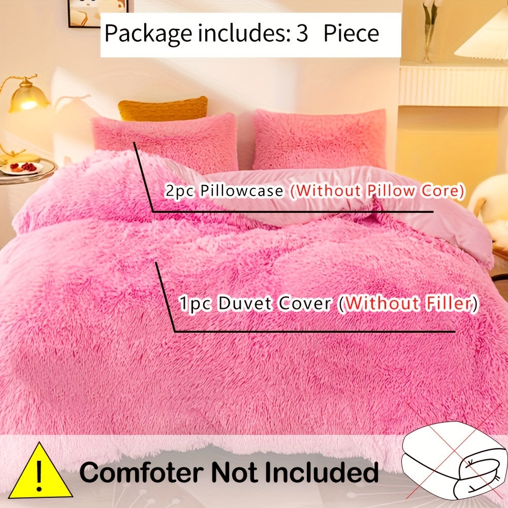 Soft Plush Duvet Cover Set for Cozy Bedding
