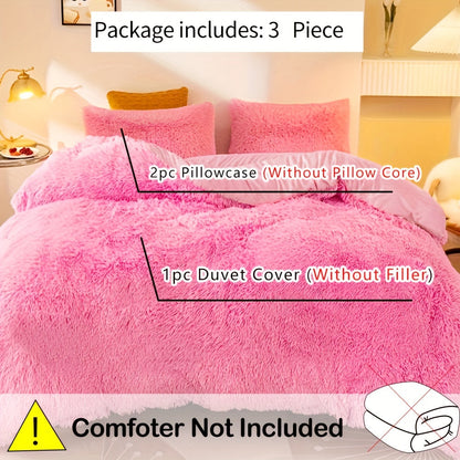 Soft Plush Duvet Cover Set for Cozy Bedding