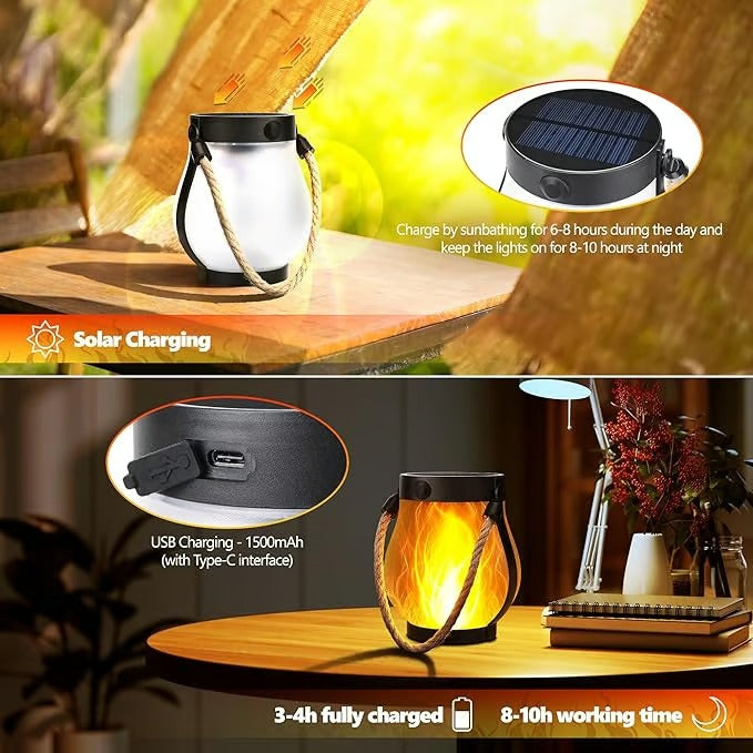 Warm Ambient Flame Table Lamp