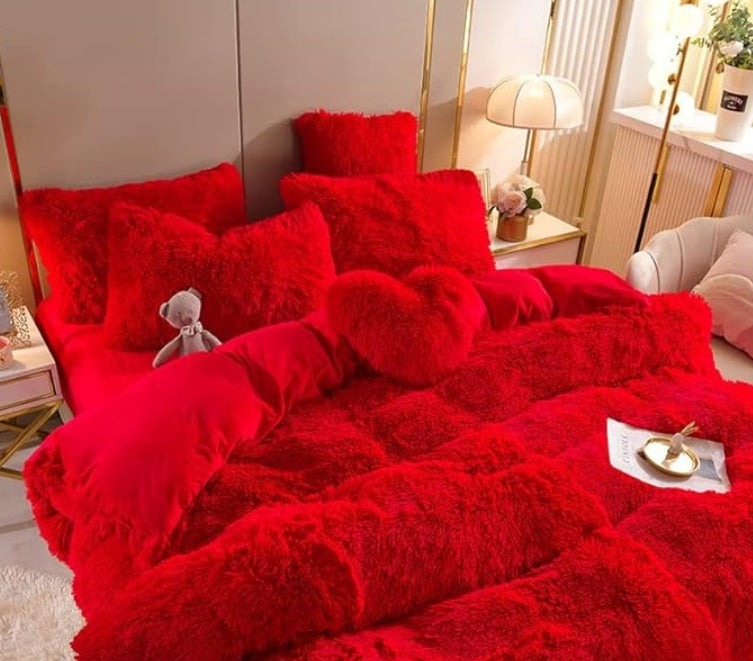 Soft Velvet Bedding Duvet Cover Set