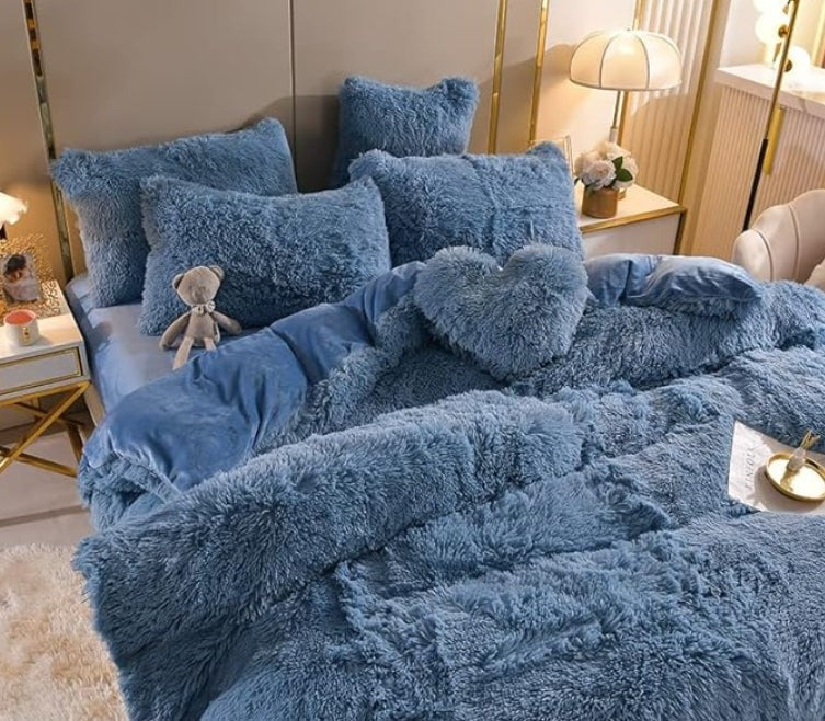Soft Velvet Bedding Duvet Cover Set