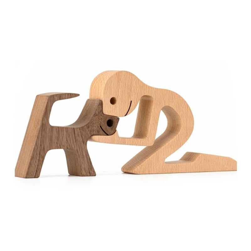 Cute Animal Figurine Wooden Table Decor