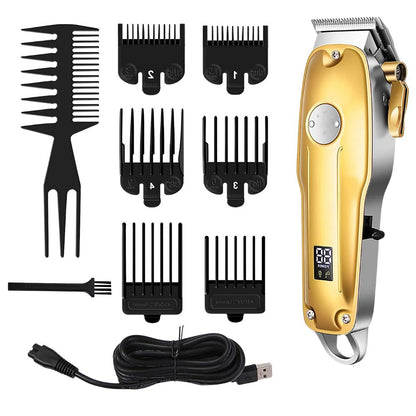 Premium Mens Grooming Clippers Gold Kit
