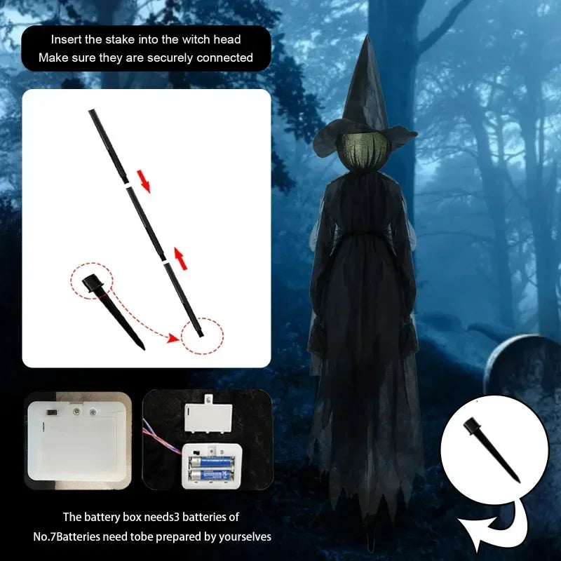 Spooky LED Witch Figurine Decoration