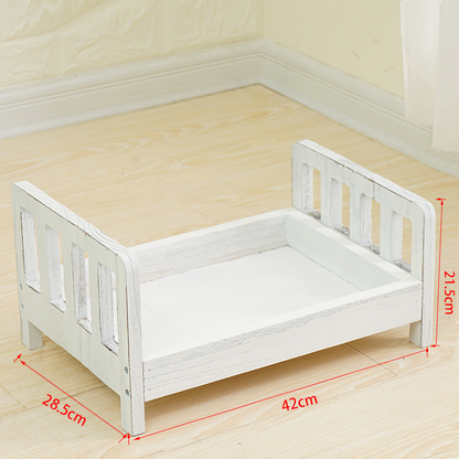 Rustic Wood Baby Photo Bed Prop