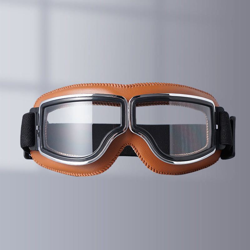 Classic Biker Goggles with Swap Lenses and Cushioning