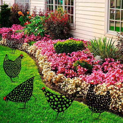 Artificial Chicken Figurine for Outdoor Decor