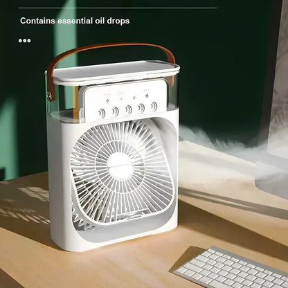 Compact 3-in-1 Fan with Colorful LED Light