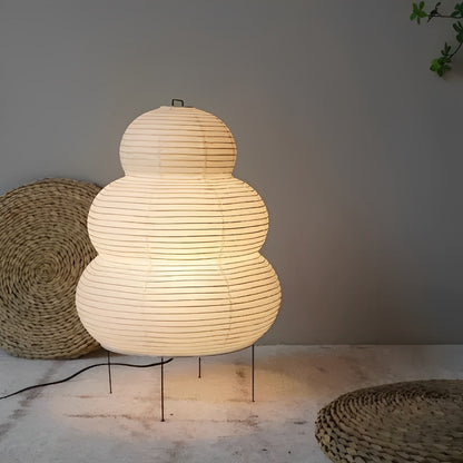 Simple Japanese Floor Lamp with Adjustable LED Light