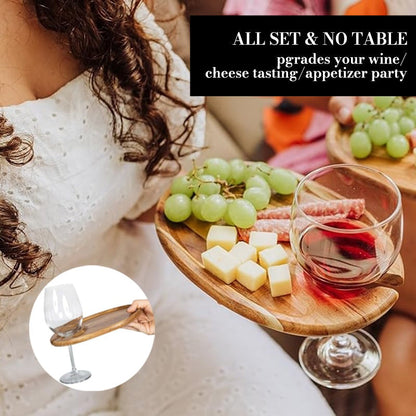 Stylish Appetizer Plate with Wine Cup Holder