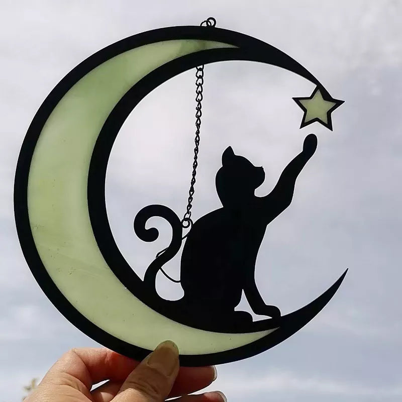 Cute Cat Acrylic Pendant Necklace
