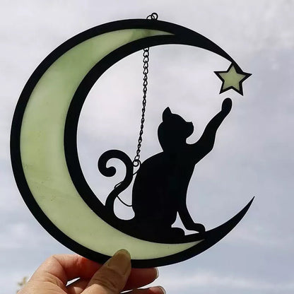 Cute Cat Acrylic Pendant Necklace
