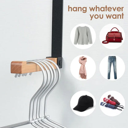 Space Saving Wooden Door Storage Hooks