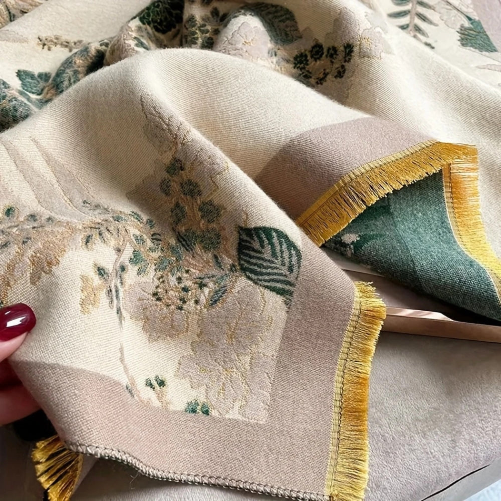 Pretty Floral Lightweight Reversible Scarf