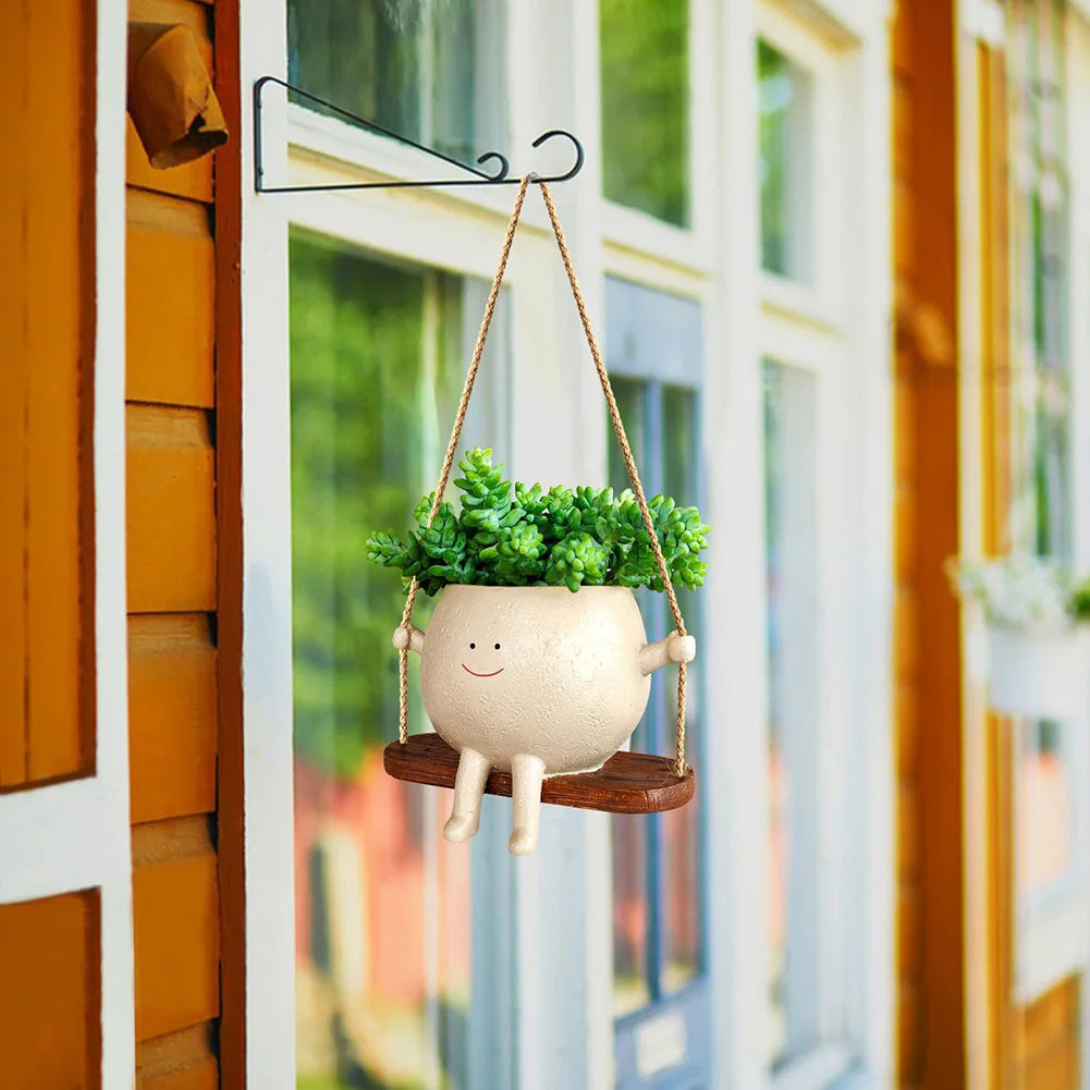 Fun Resin Face Planter Pot for Plants
