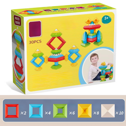 Colorful Kids Stacking Blocks