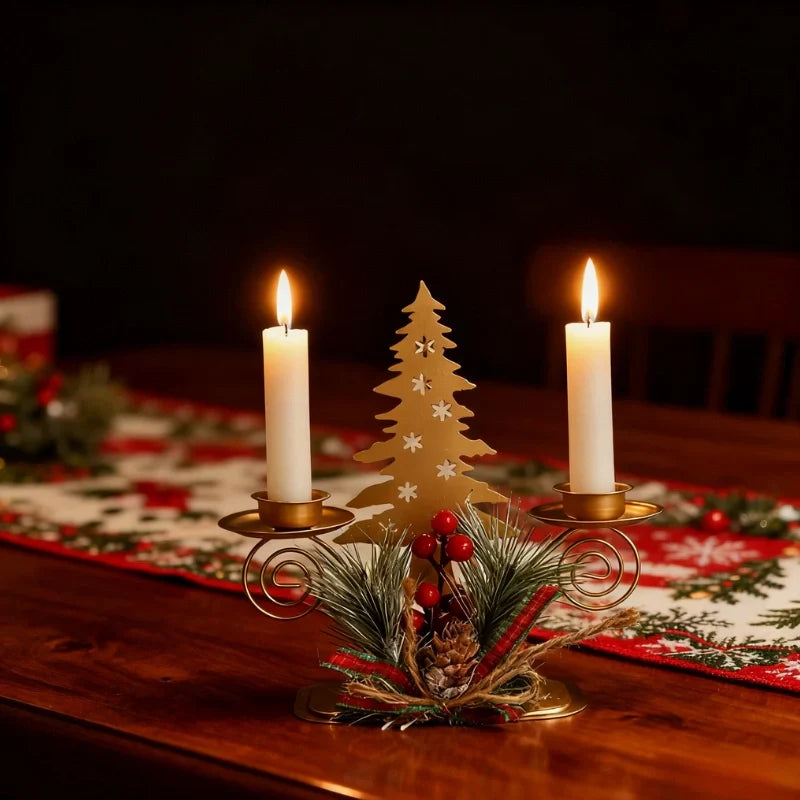 Warm Festive Candle Table Holder