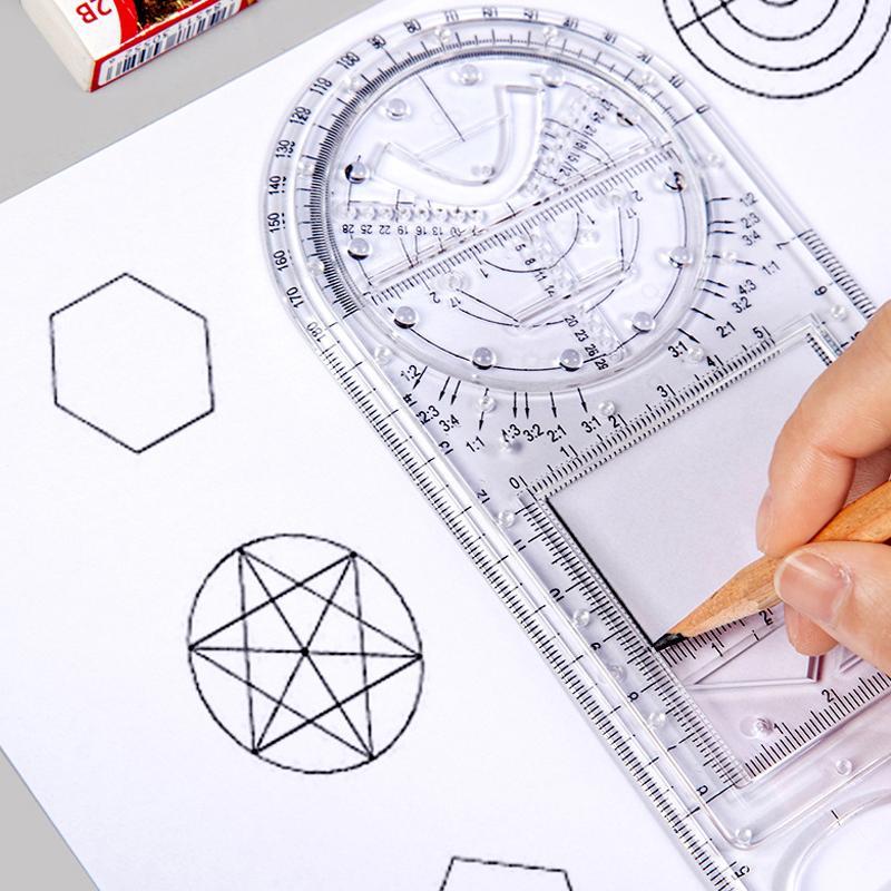 Practical 3-in-1 Math Ruler Set