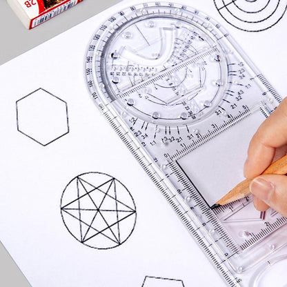 Practical 3-in-1 Math Ruler Set