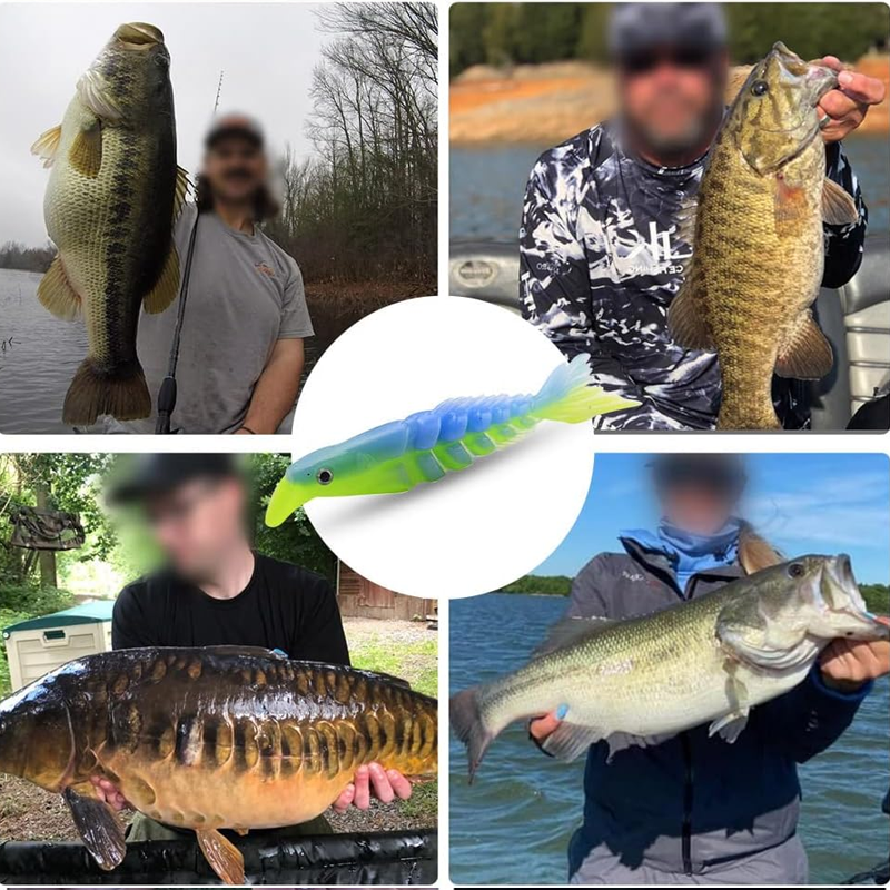 Flexible Segmented Rubber Fish Toy